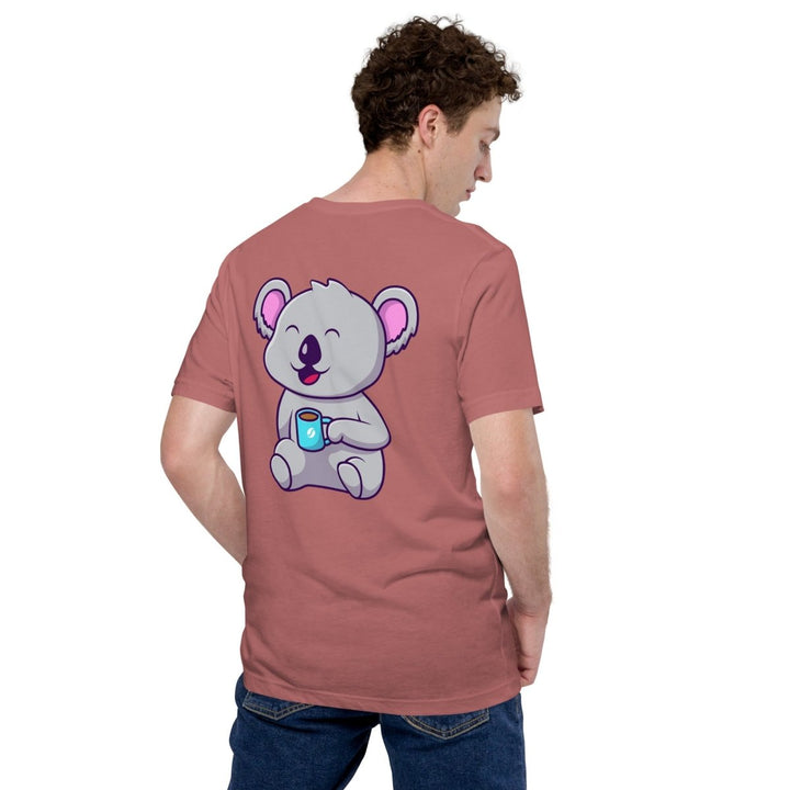 Koala Sleeping in a Cup Graphic Tee - Black - S - ArtyKoala