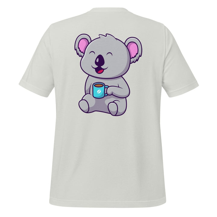 Koala Sleeping in a Cup Graphic Tee - Silver - S - ArtyKoala