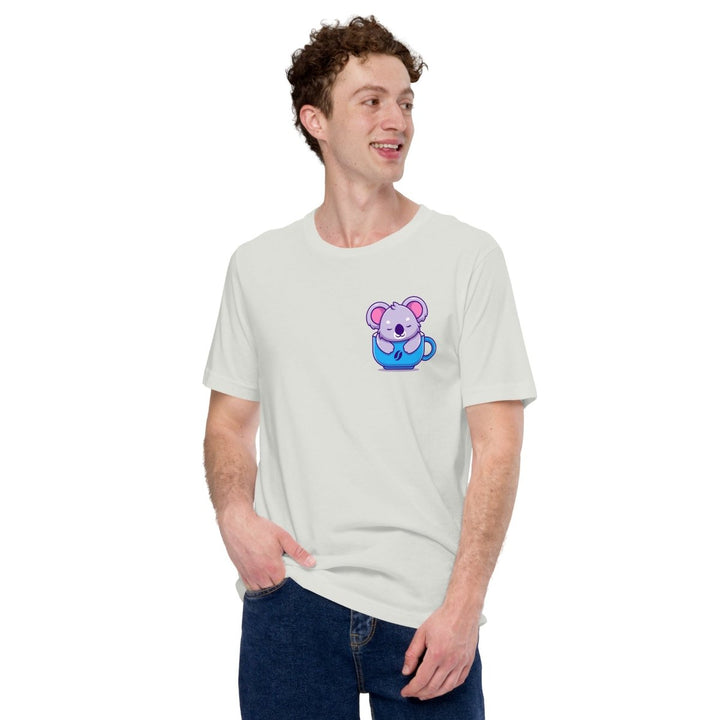 Koala Sleeping in a Cup Graphic Tee - Black - S - ArtyKoala