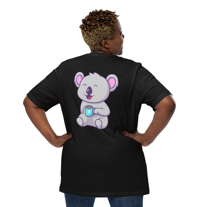 Koala Sleeping in a Cup Graphic Tee - Black - S - ArtyKoala