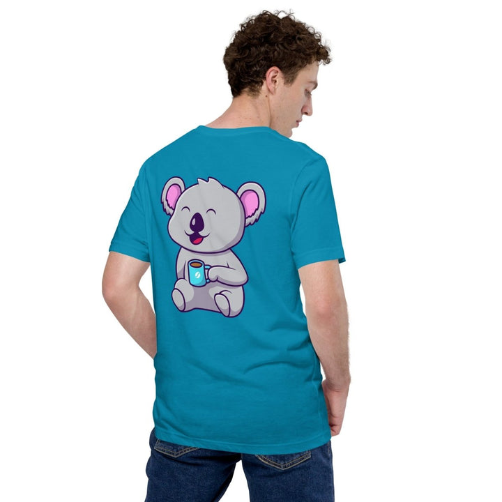 Koala Sleeping in a Cup Graphic Tee - Black - S - ArtyKoala