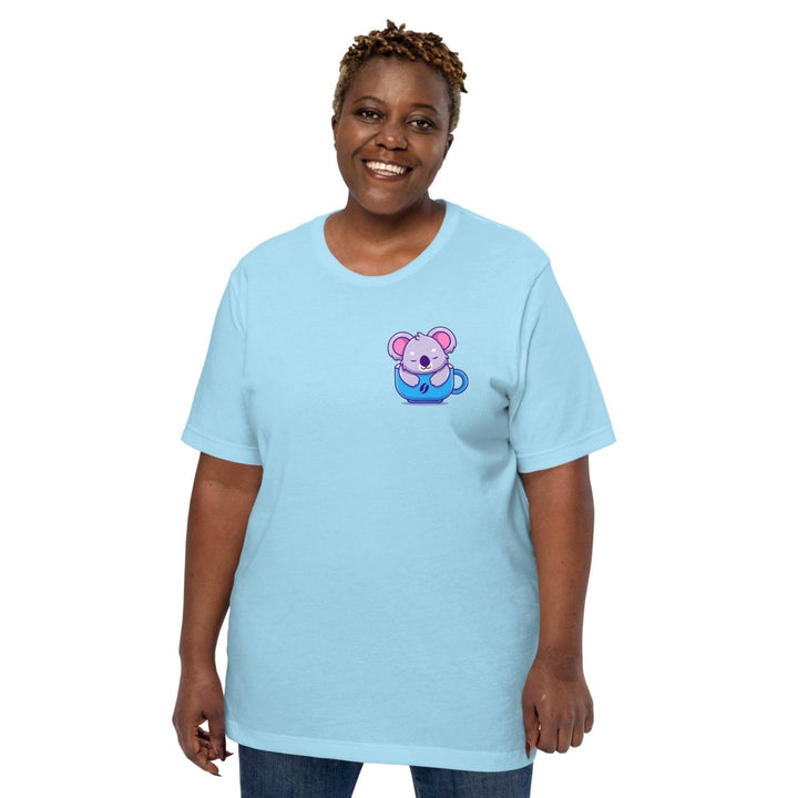 Koala Sleeping in a Cup Graphic Tee - Black - S - ArtyKoala