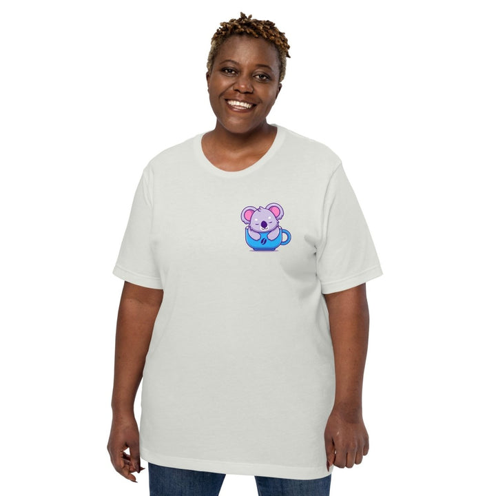 Koala Sleeping in a Cup Graphic Tee - Black - S - ArtyKoala