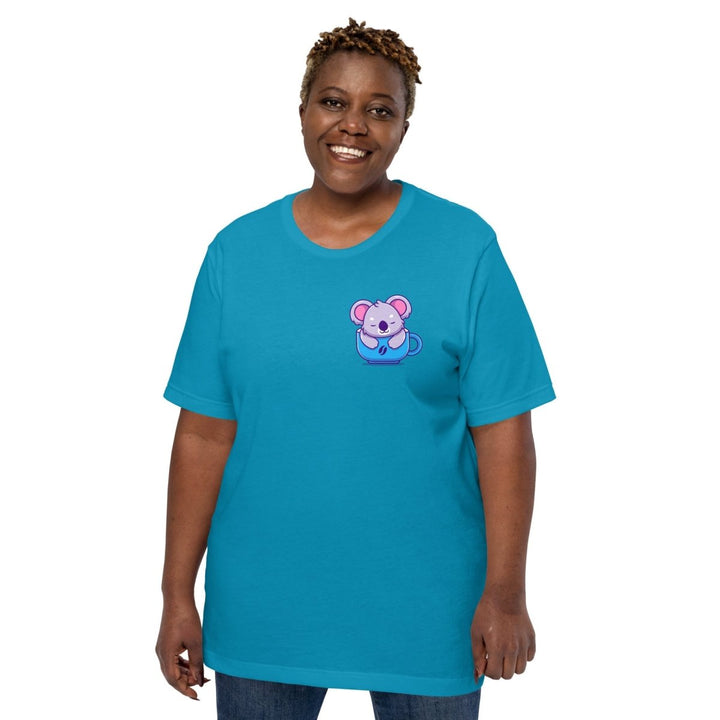 Koala Sleeping in a Cup Graphic Tee - Black - S - ArtyKoala