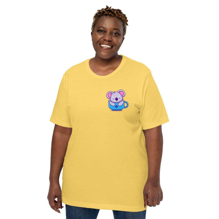 Koala Sleeping in a Cup Graphic Tee - Black - S - ArtyKoala