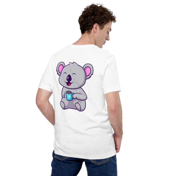Koala Sleeping in a Cup Graphic Tee - Black - S - ArtyKoala