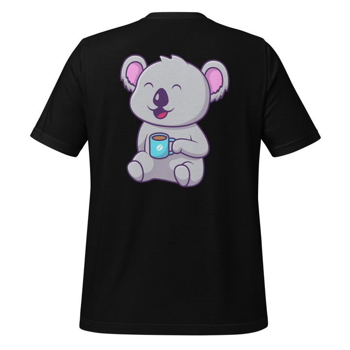 Koala Sleeping in a Cup Graphic Tee - Black - S - ArtyKoala