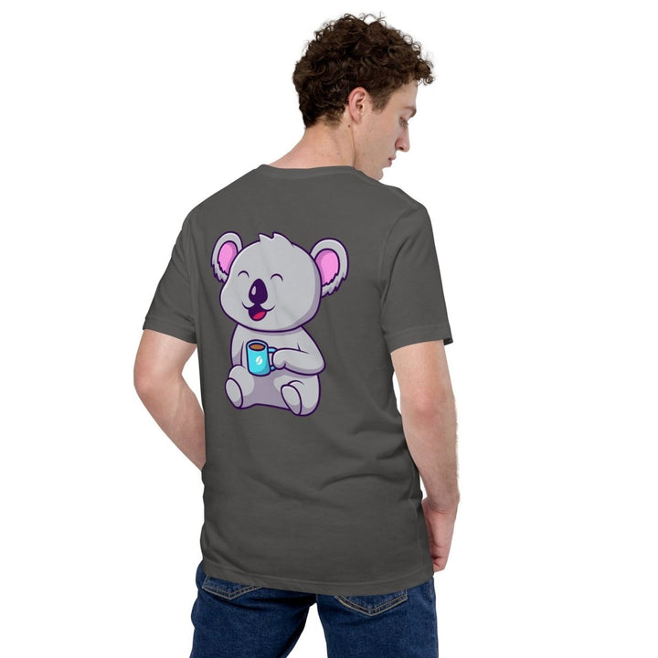 Koala Sleeping in a Cup Graphic Tee - Black - S - ArtyKoala