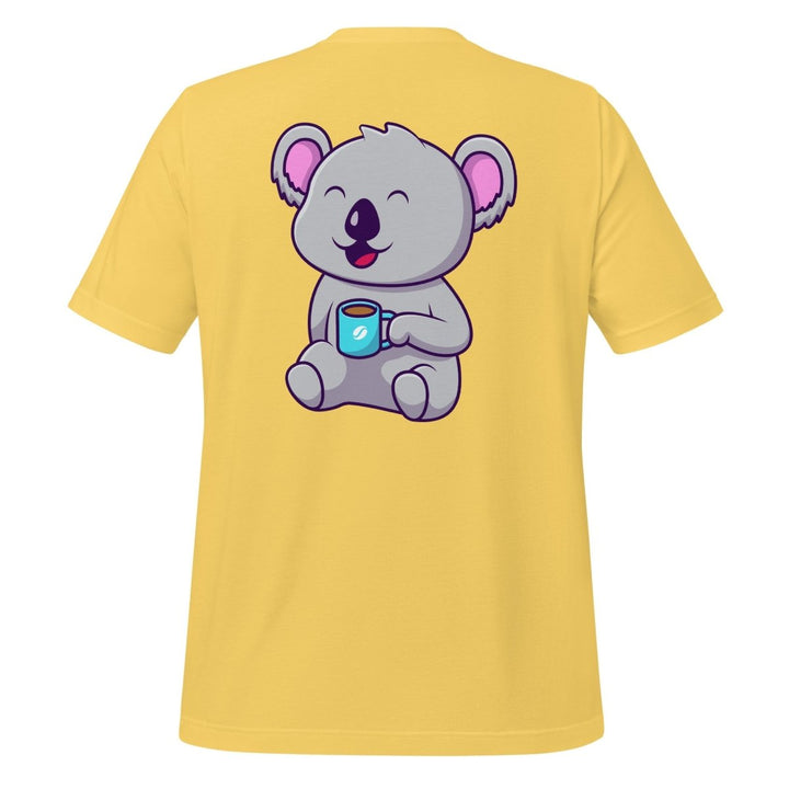 Koala Sleeping in a Cup Graphic Tee - Yellow - S - ArtyKoala