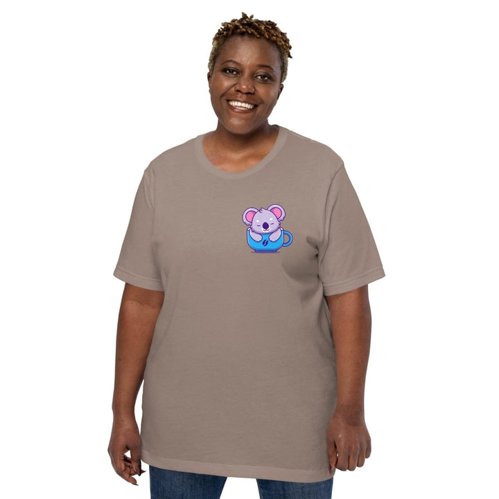 Koala Sleeping in a Cup Graphic Tee - Black - S - ArtyKoala