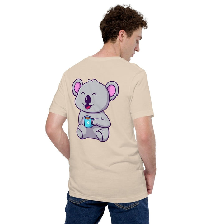 Koala Sleeping in a Cup Graphic Tee - Black - S - ArtyKoala