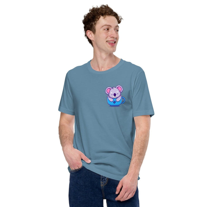 Koala Sleeping in a Cup Graphic Tee - Black - S - ArtyKoala