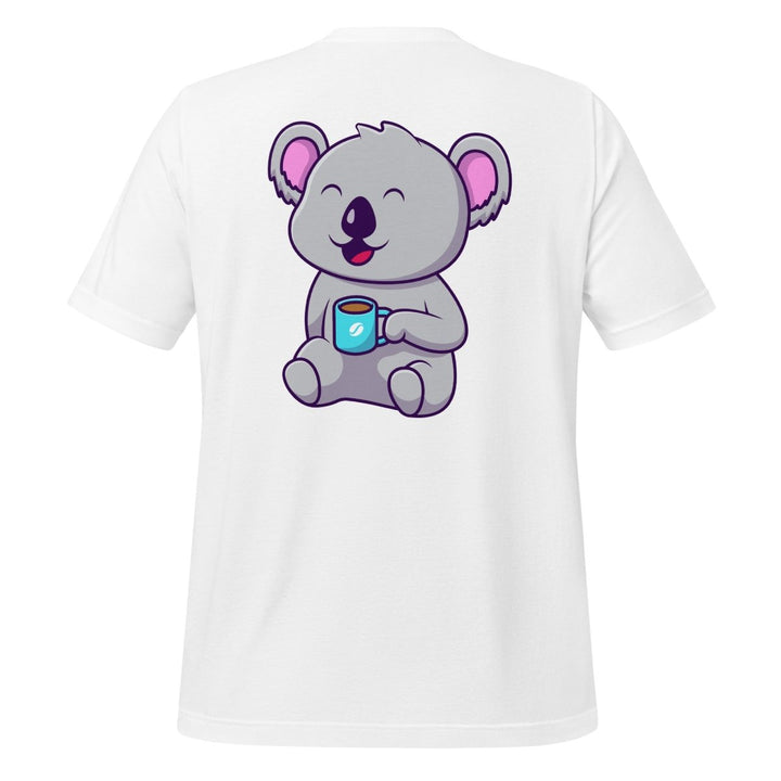 Koala Sleeping in a Cup Graphic Tee - White - S - ArtyKoala