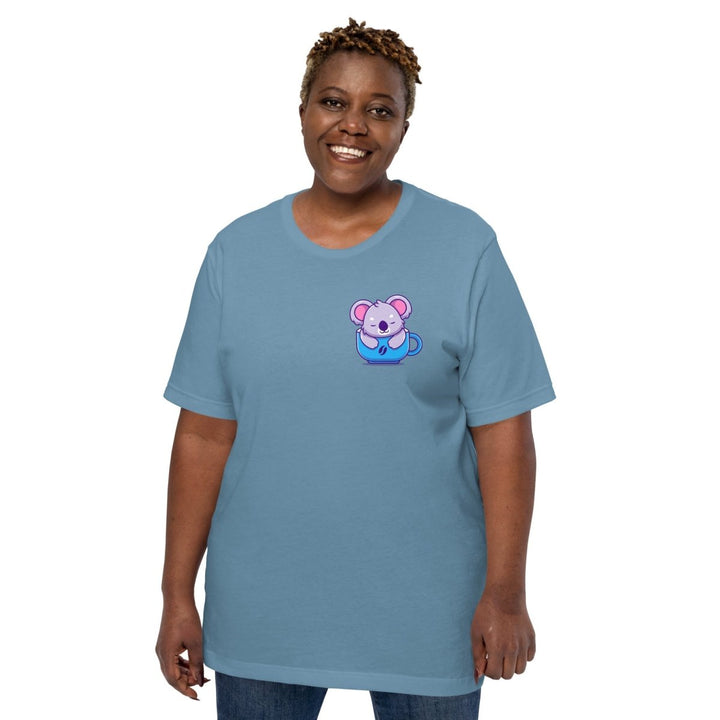 Koala Sleeping in a Cup Graphic Tee - Black - S - ArtyKoala