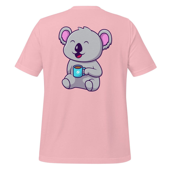 Koala Sleeping in a Cup Graphic Tee - Pink - S - ArtyKoala
