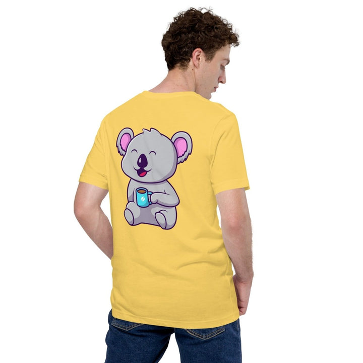 Koala Sleeping in a Cup Graphic Tee - Black - S - ArtyKoala