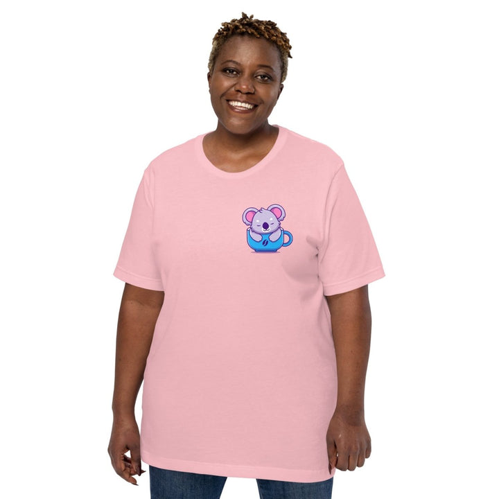 Koala Sleeping in a Cup Graphic Tee - Black - S - ArtyKoala