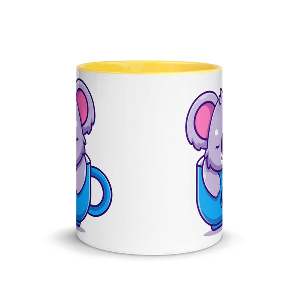 Koala Sleeping in a Cup Mug with Color Inside - ArtyKoala