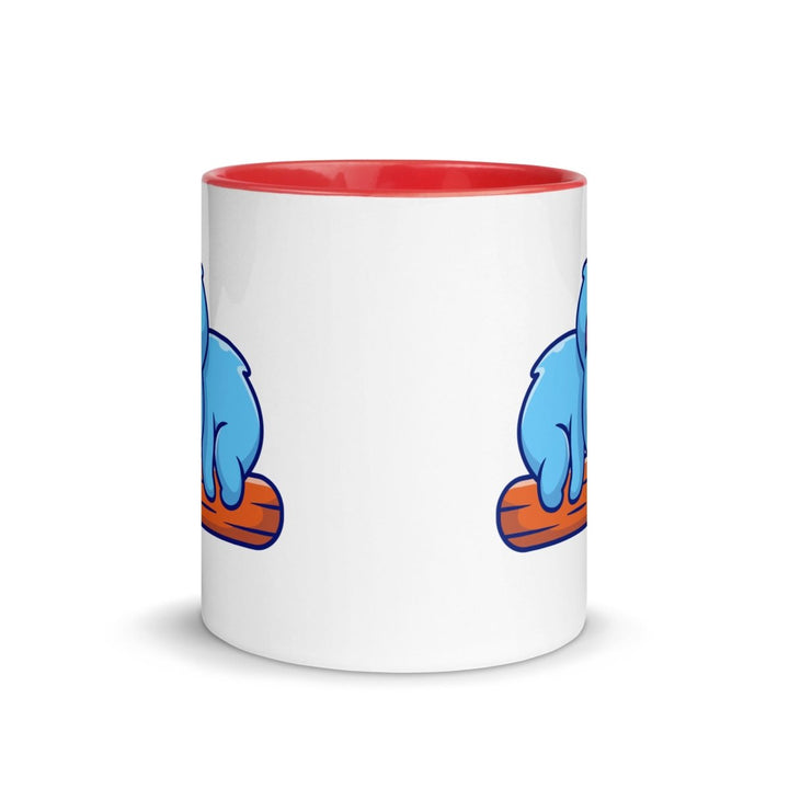 Koala Sleeping on Colorful Print Mug - Red - 11 oz - ArtyKoala