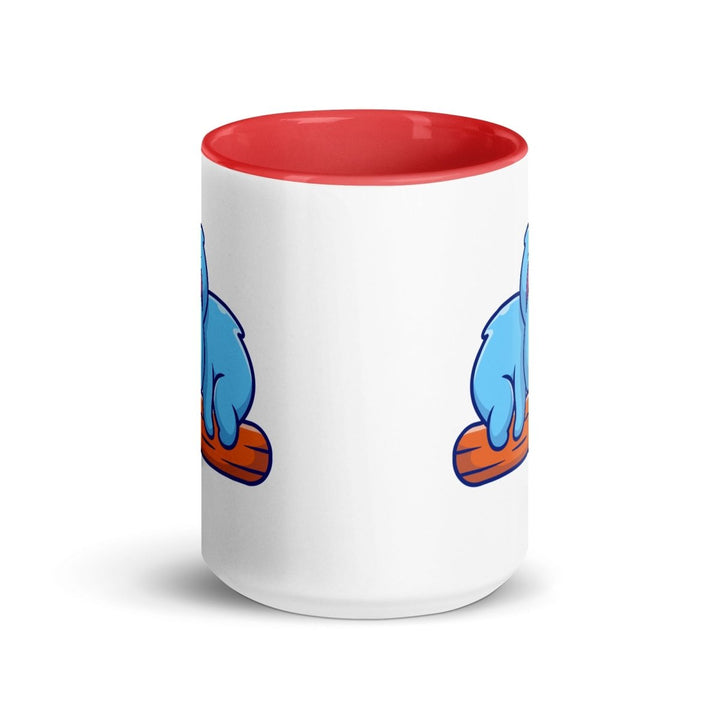 Koala Sleeping on Colorful Print Mug - Red - 15 oz - ArtyKoala
