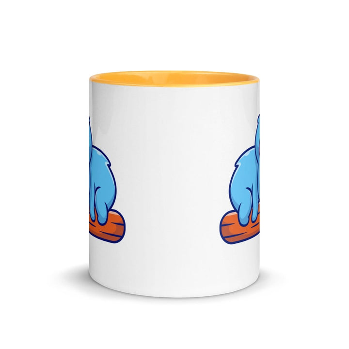 Koala Sleeping on Colorful Print Mug - Golden Yellow - 11 oz - ArtyKoala