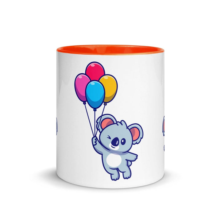 Koala with Balloons Colorful Print Mug - Orange - 11 oz - ArtyKoala