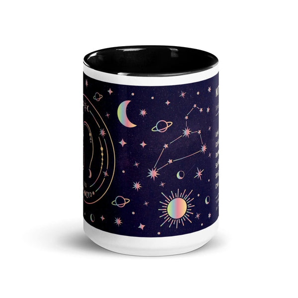 Leo Colorful Print Mug - Black - 11 oz - ArtyKoala