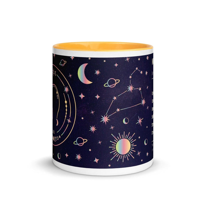 Leo Colorful Print Mug - Golden Yellow - 11 oz - ArtyKoala