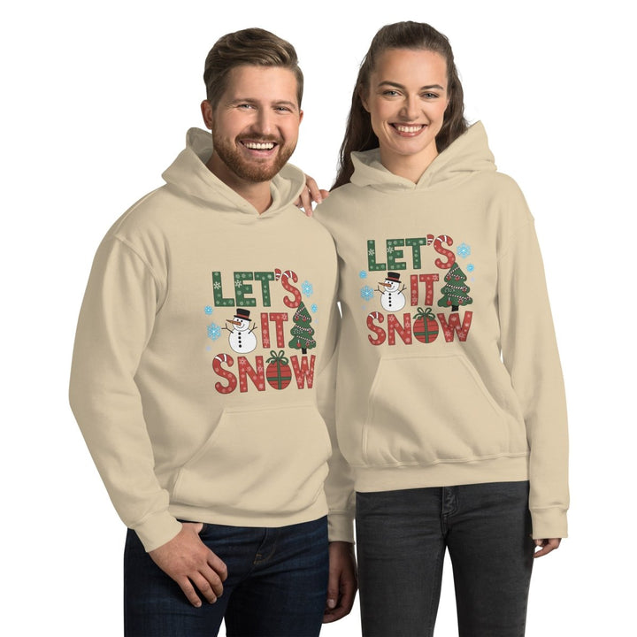 Let It Snow Graphic Hoodie - Sand - S - ArtyKoala