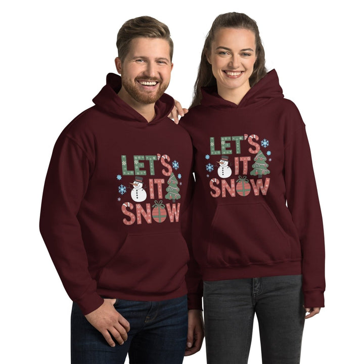 Let It Snow Graphic Hoodie - Red - S - ArtyKoala