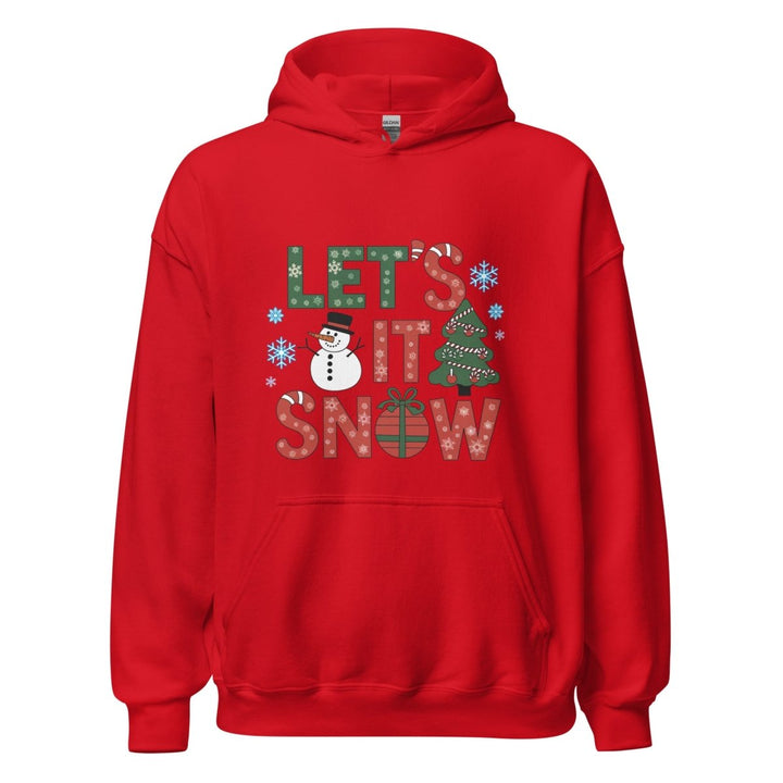 Let It Snow Graphic Hoodie - Red - S - ArtyKoala