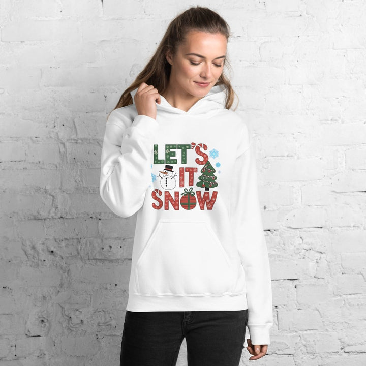 Let It Snow Graphic Hoodie - White - S - ArtyKoala