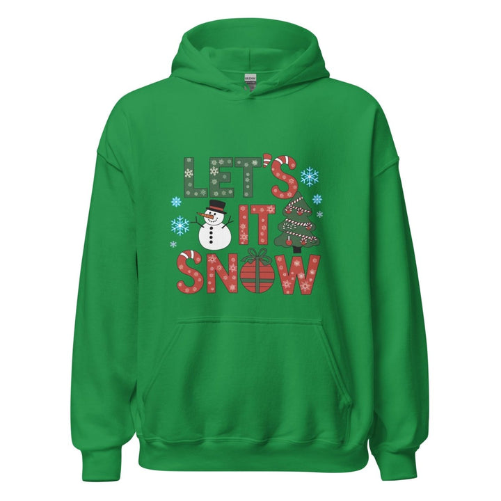 Let It Snow Graphic Hoodie - Irish Green - S - ArtyKoala