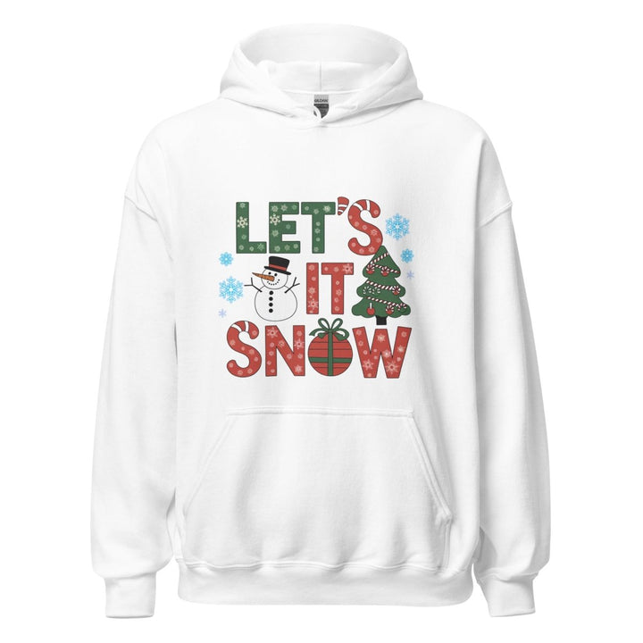 Let It Snow Graphic Hoodie - White - S - ArtyKoala