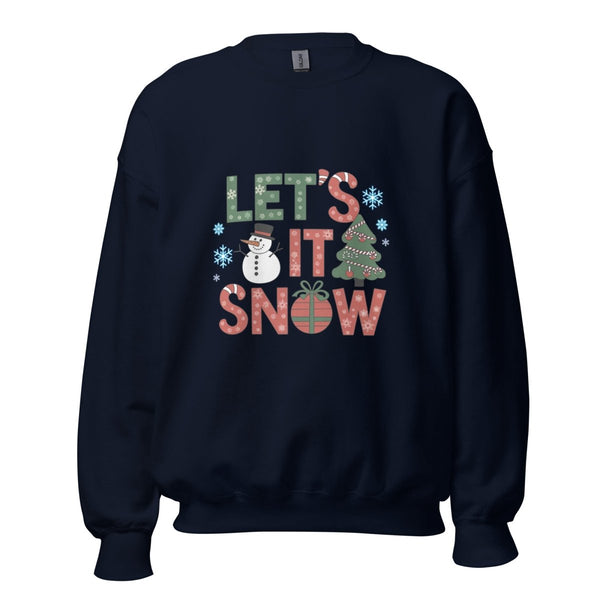 Let It Snow Graphic Sweatshirt - Navy - S - ArtyKoala