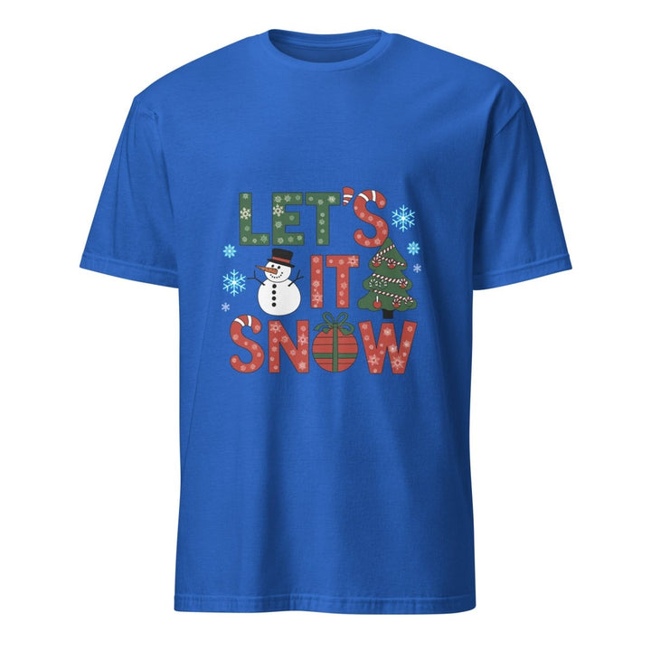 Let It Snow Graphic Tee - Royal - S - ArtyKoala