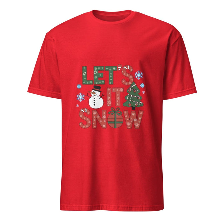 Let It Snow Graphic Tee - Red - S - ArtyKoala
