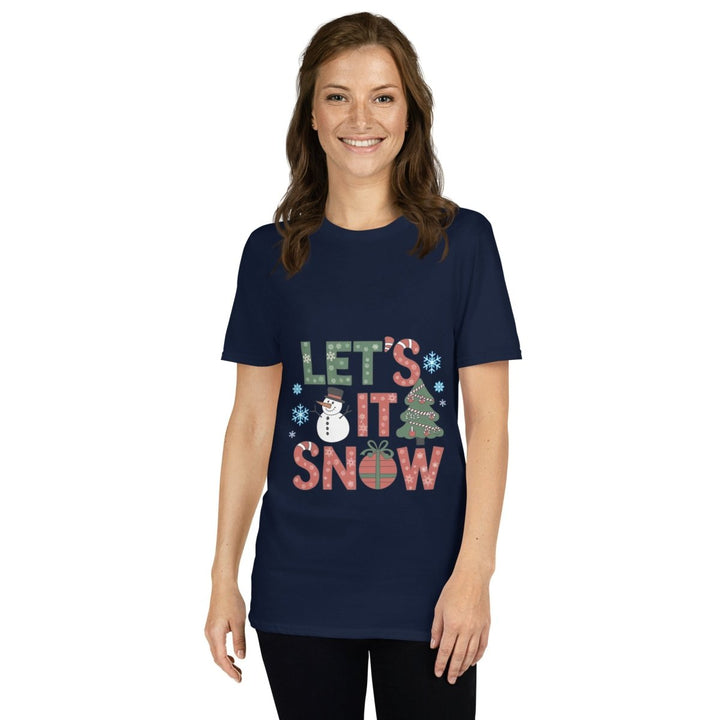 Let It Snow Graphic Tee - Navy - S - ArtyKoala