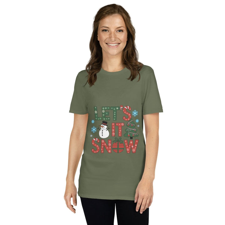 Let It Snow Graphic Tee - White - S - ArtyKoala