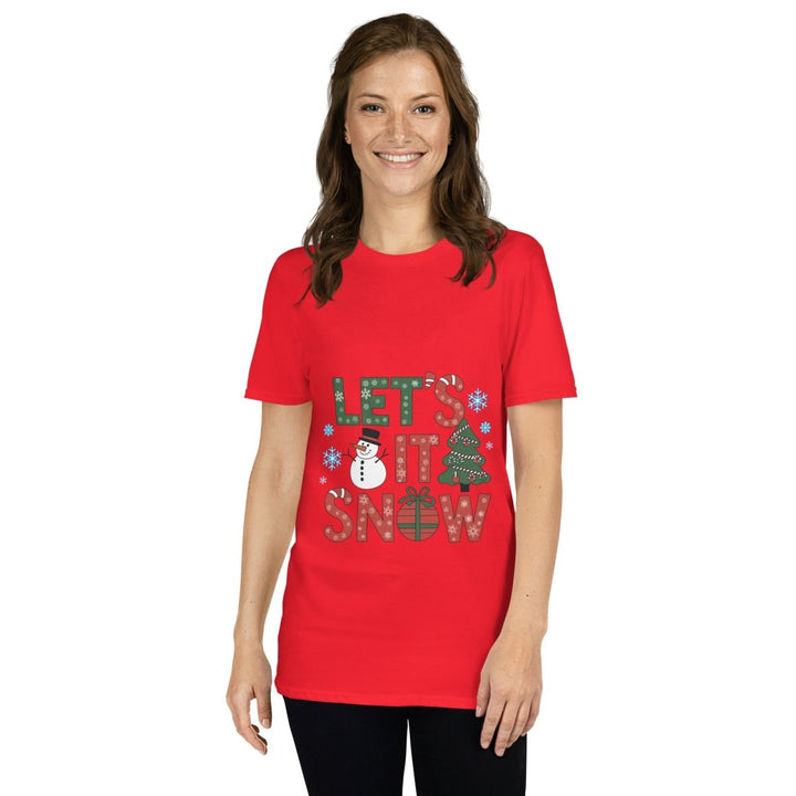 Let It Snow Graphic Tee - Red - S - ArtyKoala