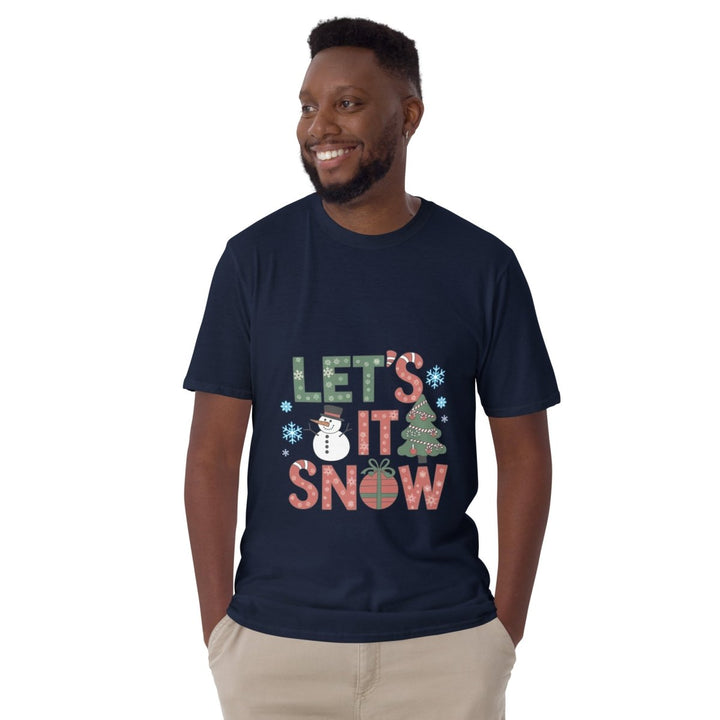 Let It Snow Graphic Tee - Navy - S - ArtyKoala