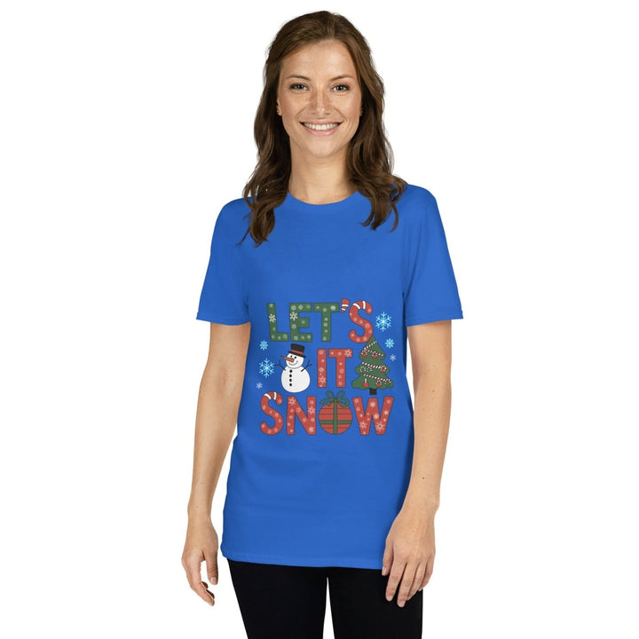 Let It Snow Graphic Tee - Royal - S - ArtyKoala