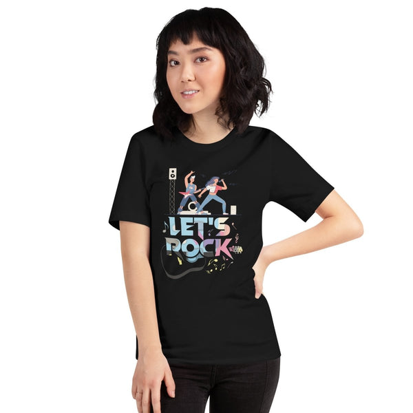Let's Rock Graphic Tee - Black - S - ArtyKoala