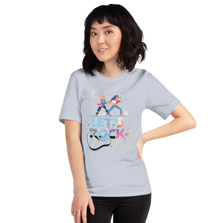 Let's Rock Premium Cotton Unisex T-shirt - Light Blue / S - ArtyKoala