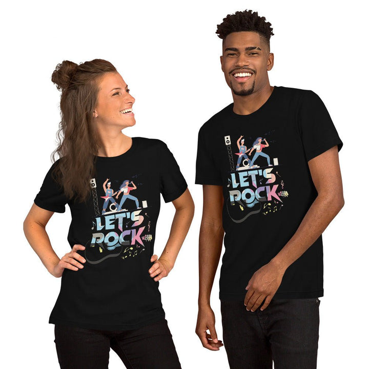 Let's Rock Premium Cotton Unisex T-shirt - Asphalt / S - ArtyKoala