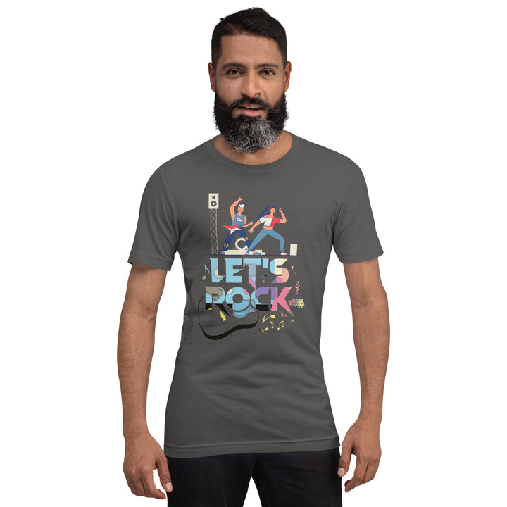 Let's Rock Premium Cotton Unisex T-shirt - Asphalt / S - ArtyKoala