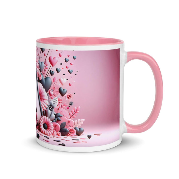 Letter A 3D Colorful Print Mug - Pink - 11 oz - ArtyKoala