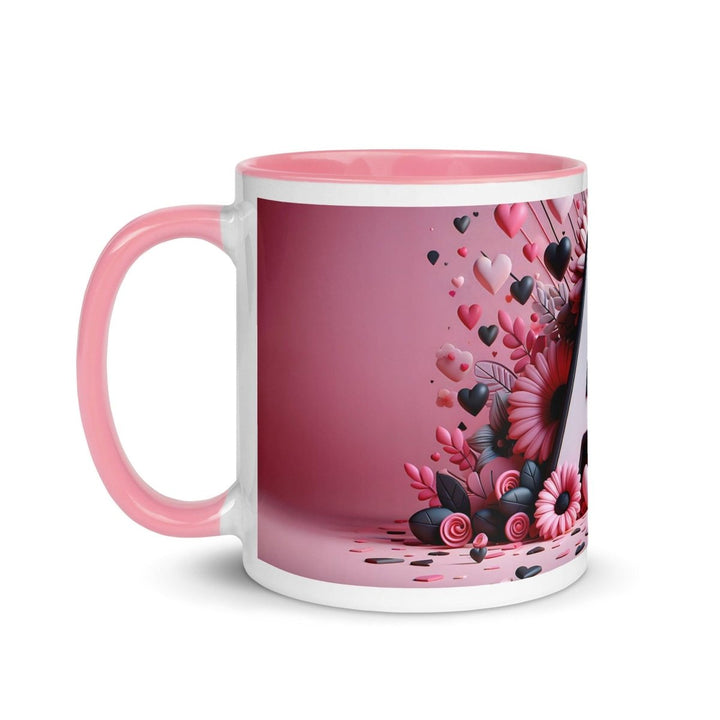 Letter A 3D Colorful Print Mug - Pink - 11 oz - ArtyKoala