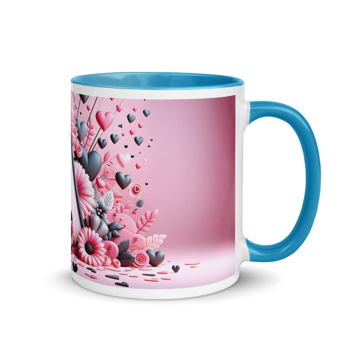 Letter A 3D Colorful Print Mug - Blue - 11 oz - ArtyKoala