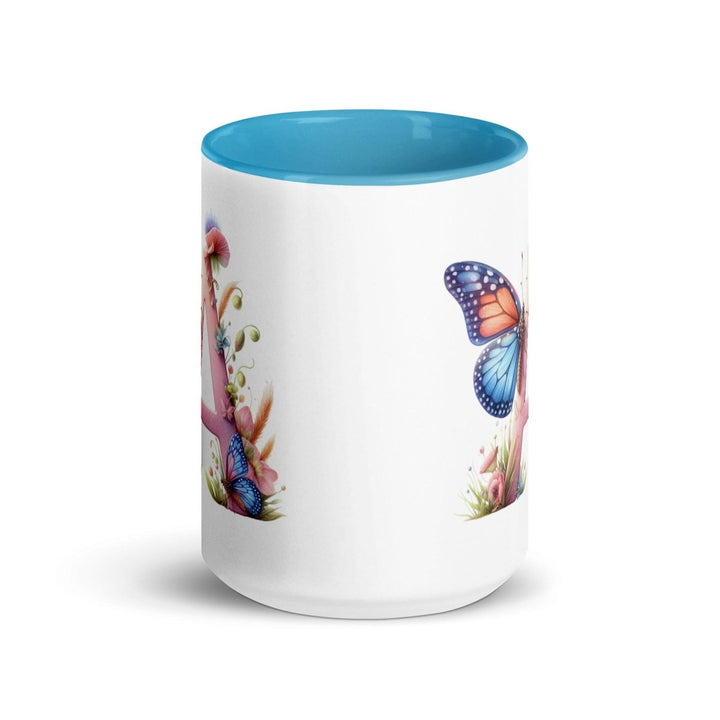 Letter A Colorful Print Mug - Blue - 15 oz - ArtyKoala